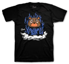 700 Bright Blue Shirt - Fly Bear - Black