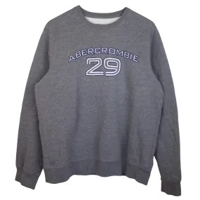 Abercrombie Spellout Sweater Grey (L)