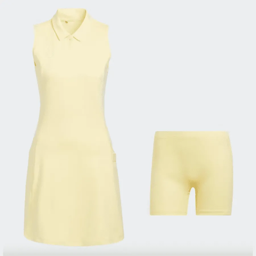 Adidas Go-To Sleeveless Golf Dress - Yellow