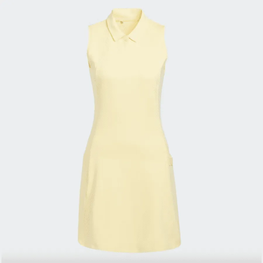 Adidas Go-To Sleeveless Golf Dress - Yellow