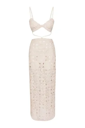 AITANA CUTOUT CROCHET DRESS