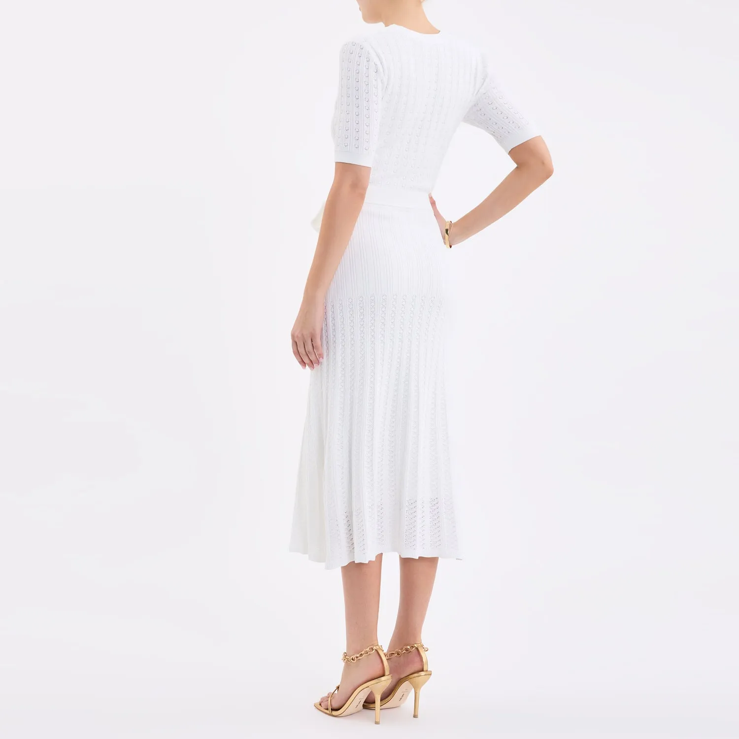 Alice Knit Midi Dress Ivory