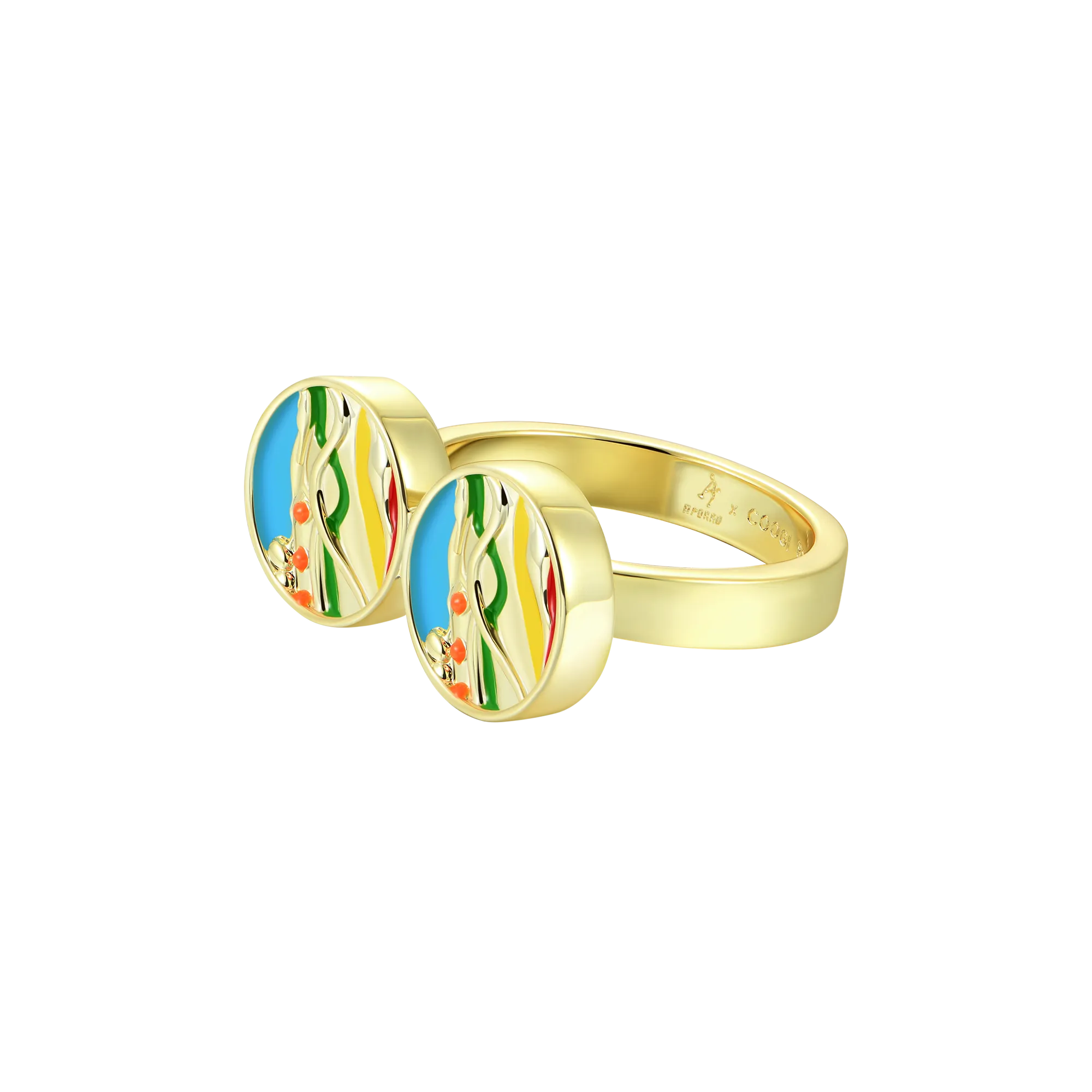 APORRO X COOGI Sweater Stripe Enamel Ring