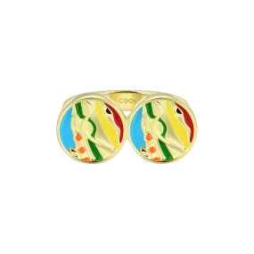 APORRO X COOGI Sweater Stripe Enamel Ring