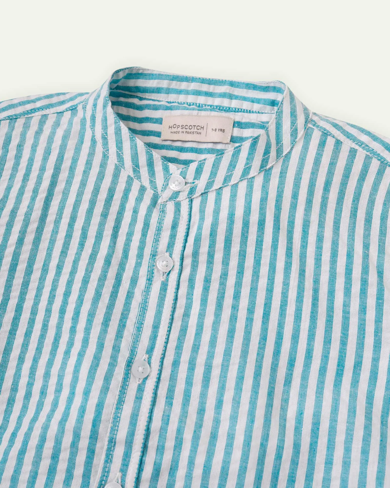 Aqua Stripes Seersucker Shirt