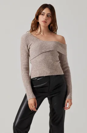 Asymmetrical Foldover Sweater