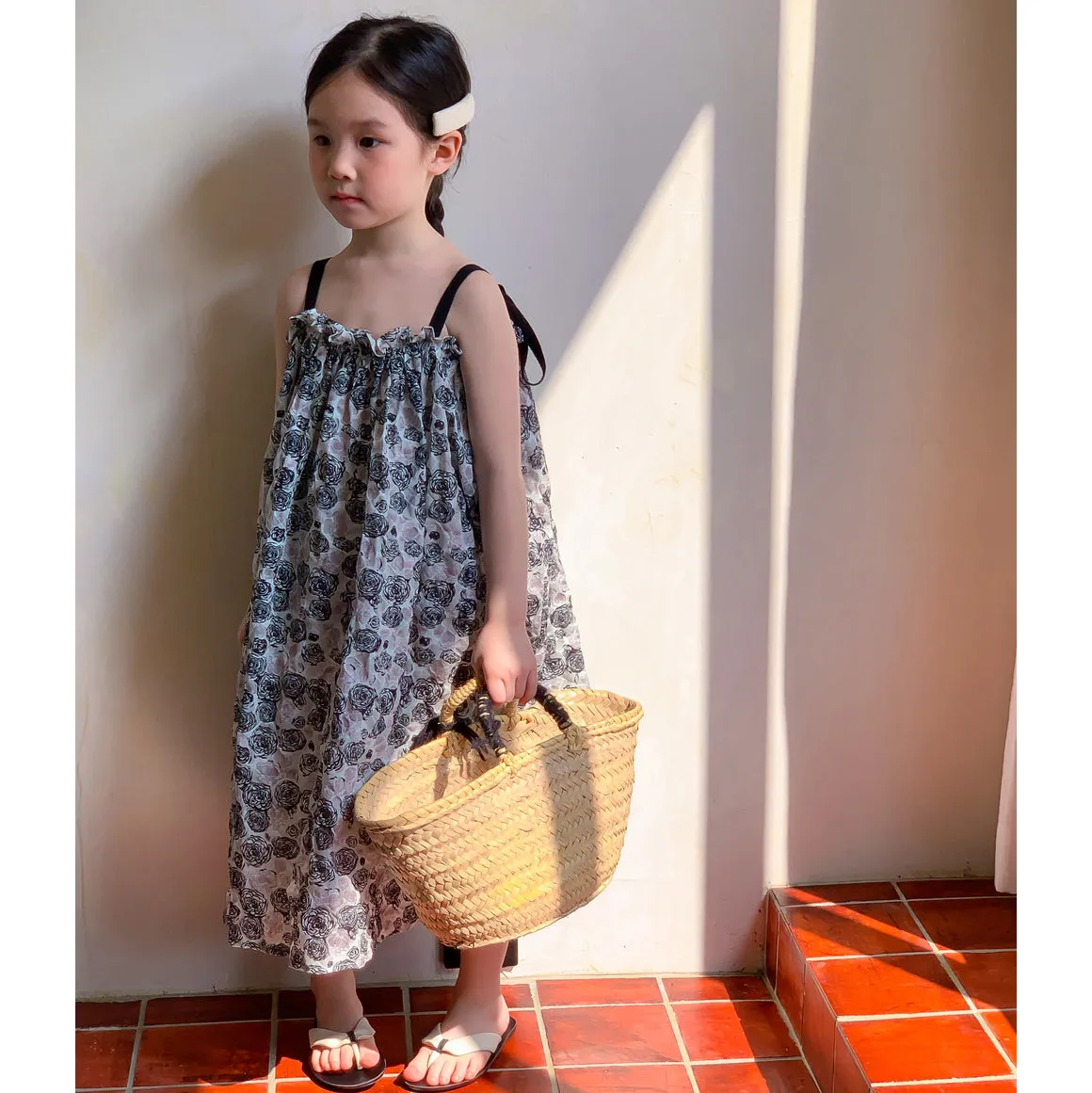 Baby Kid Girls Flower Print Dresses