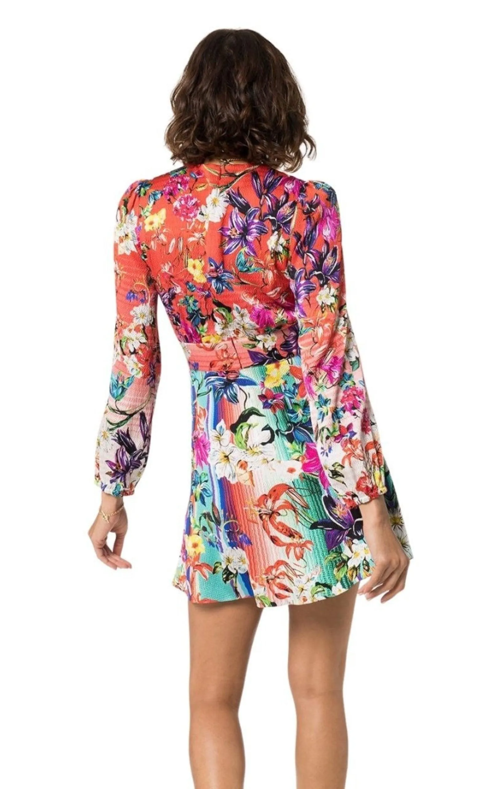 Bloom Floral Print Silk Dress