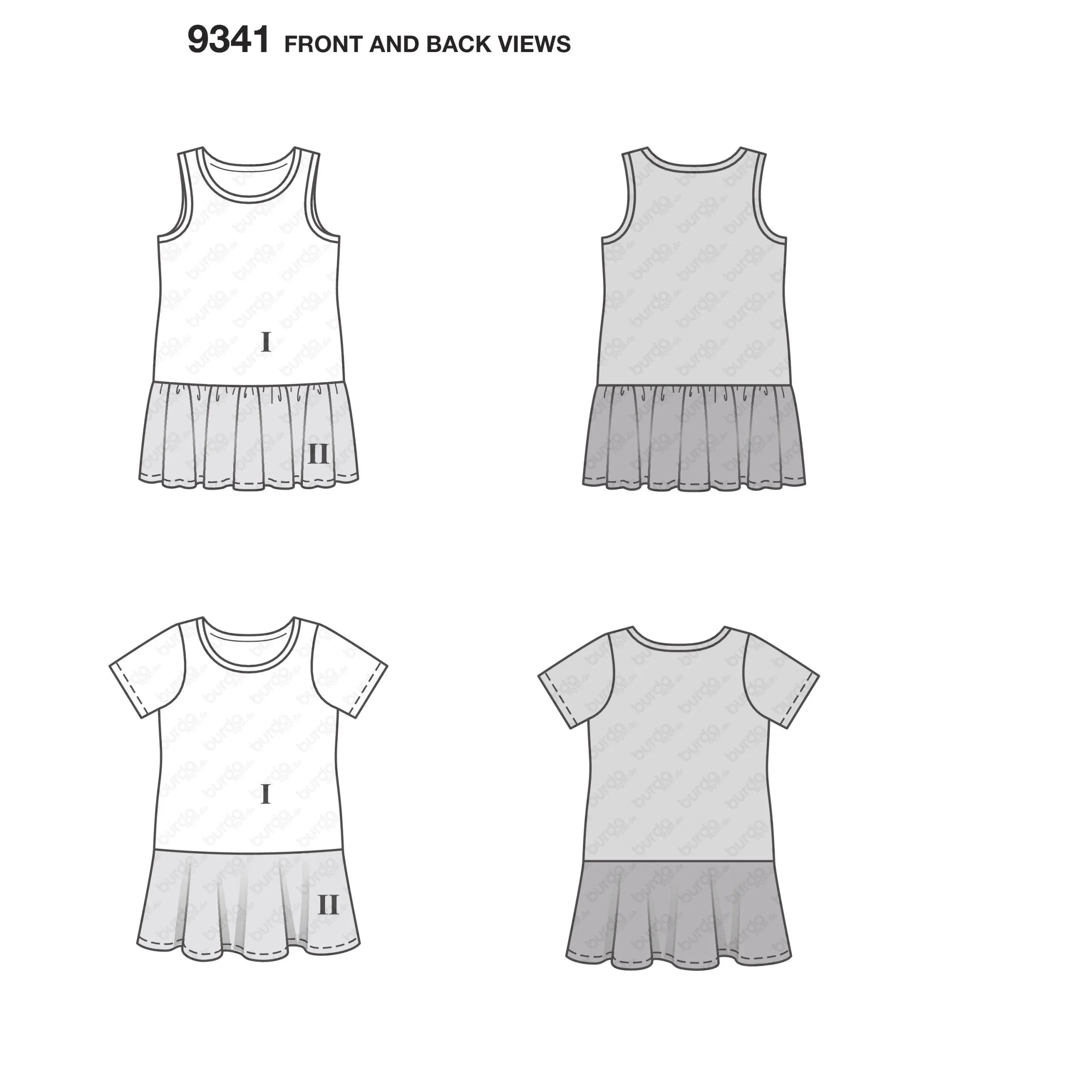 Burda Child Jersey Dresses 9341