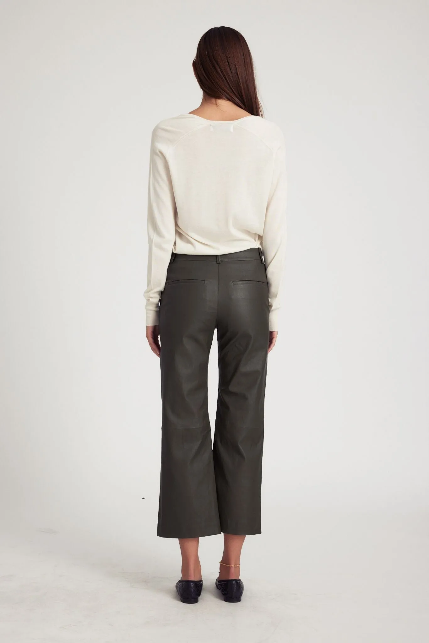 Chalk Cashmere V-Neck Sweater