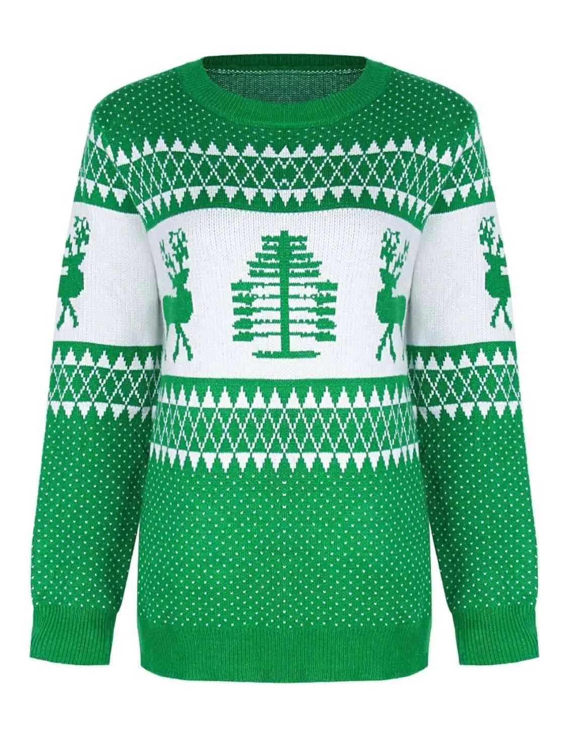 Christmas Theme Round Neck Sweater