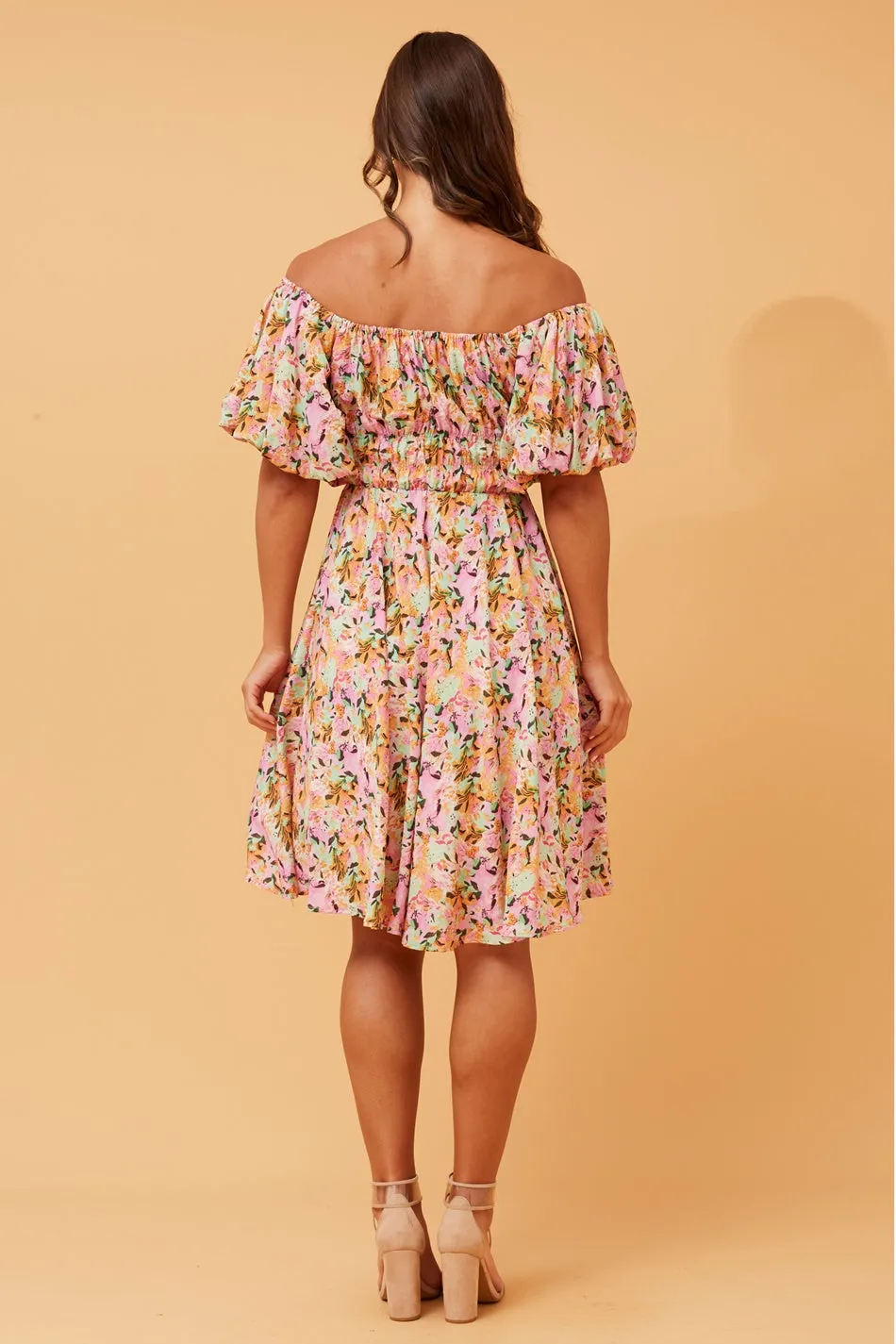 COLLEEN PUFF SLEEVE FLORAL DRESS