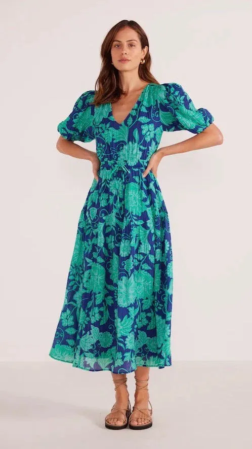 Connie Puff Sleeve Midi Dress