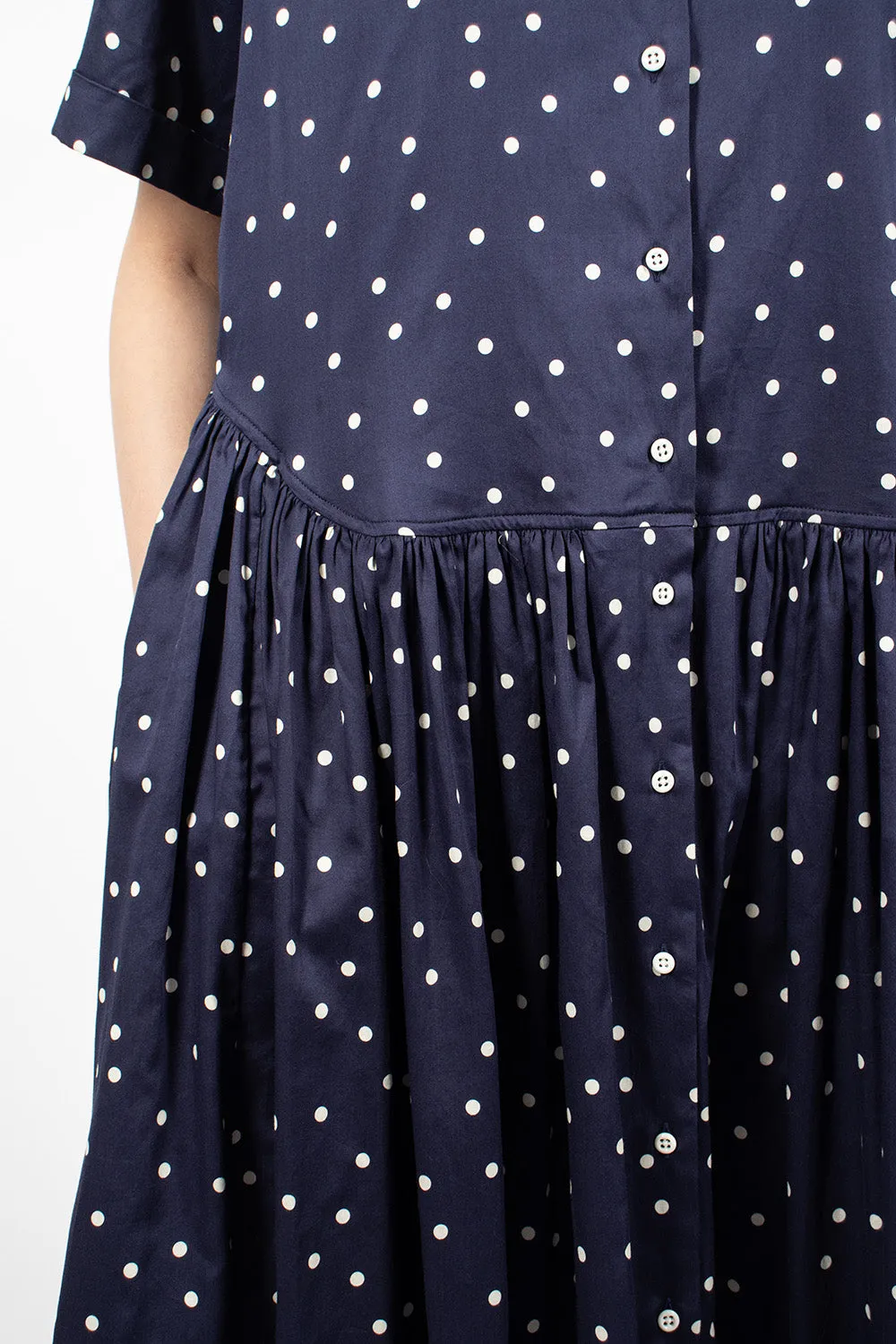 Daphne Dress Dark Navy/Ivory Dots