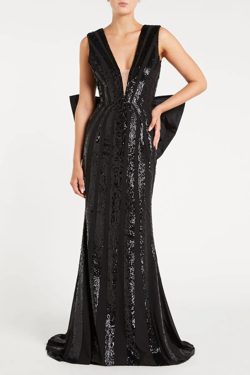 Davina Bow Gown Black