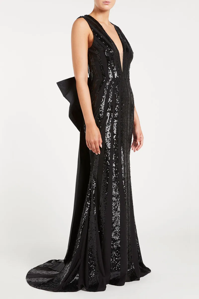 Davina Bow Gown Black