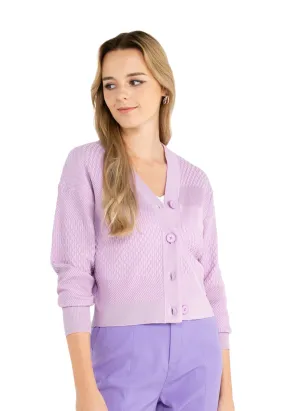 ELLE Apparel Button Up Relaxed Knit Cardigan