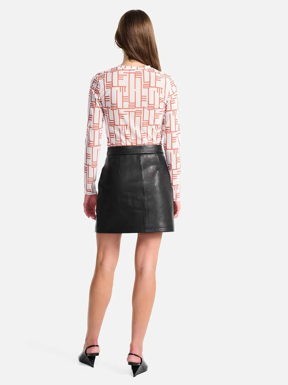 ENA PELLY | WILLOW MESH TOP - RED BRICK