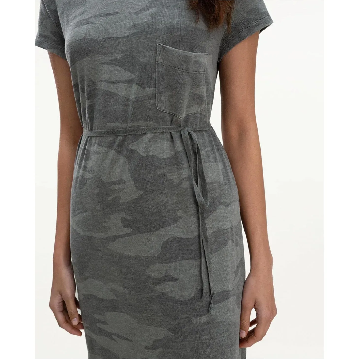 Evie T-Shirt Dress- Vintage Olive Camo