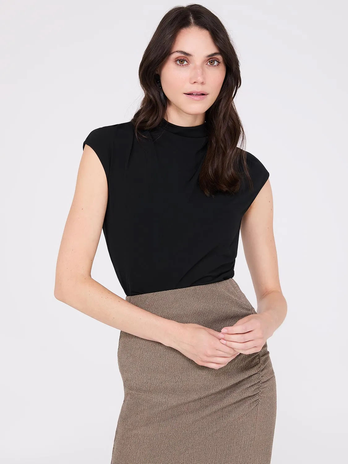 Extended Sleeve Funnel Neck Top