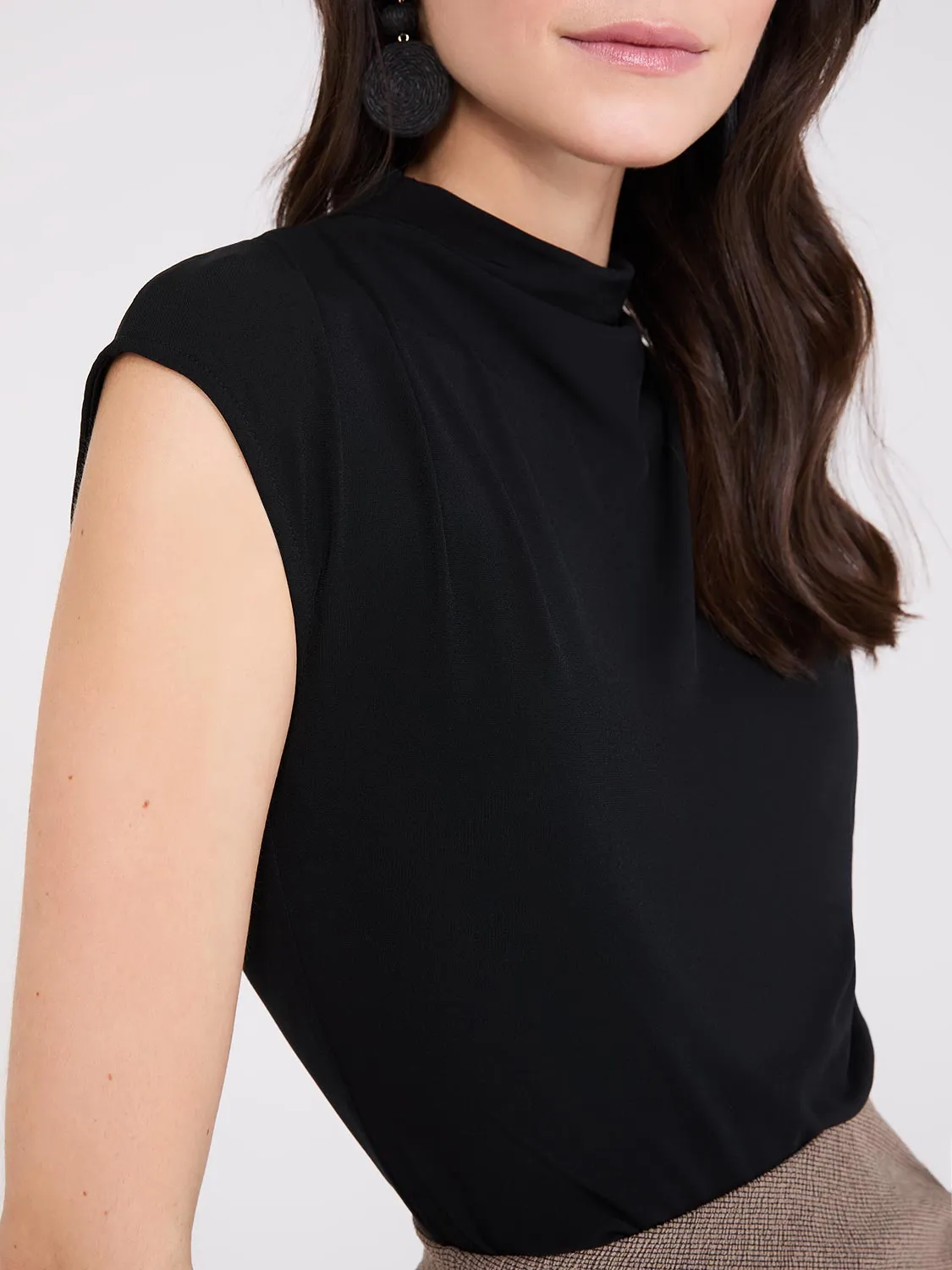 Extended Sleeve Funnel Neck Top