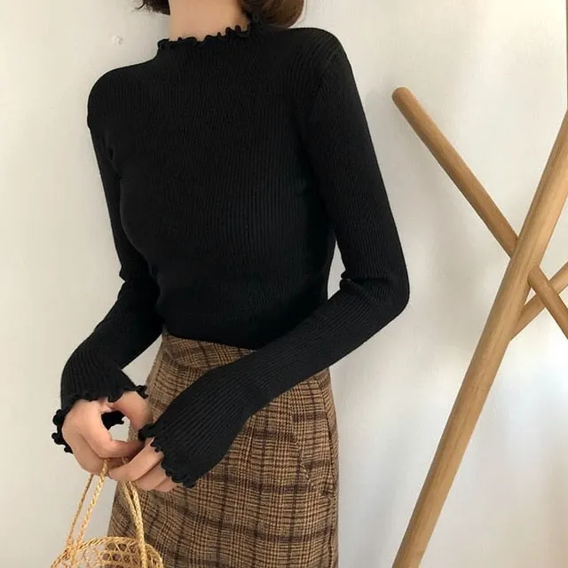 Fall Winter Soft Sweater Top