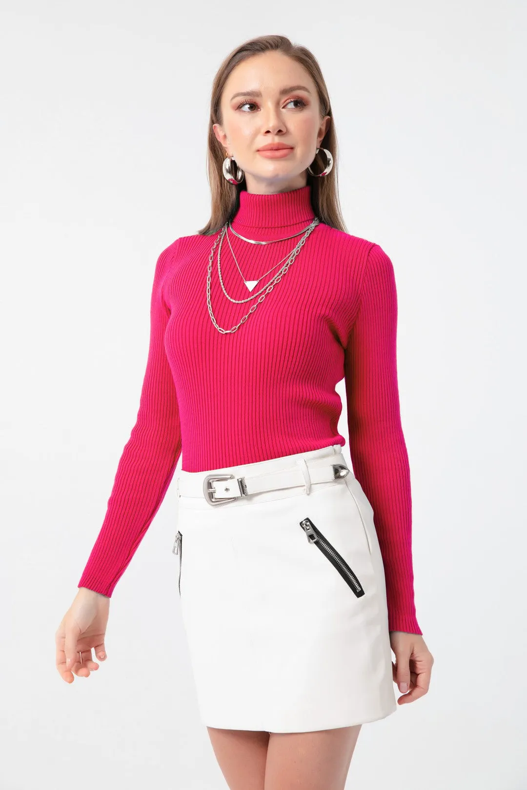 Female Fisherman Collar Knitwear Sweater