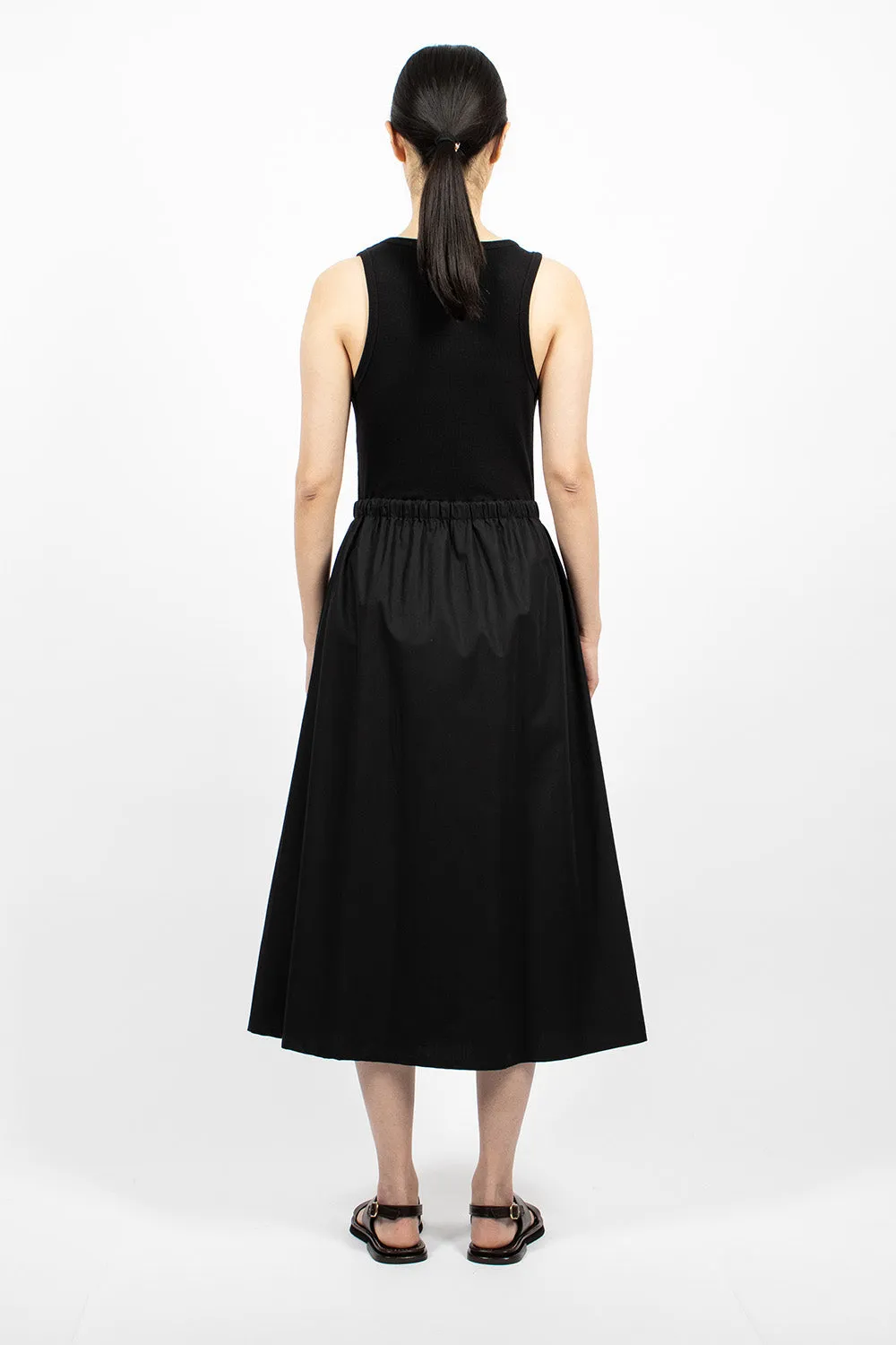 Flare Midi Dress Black