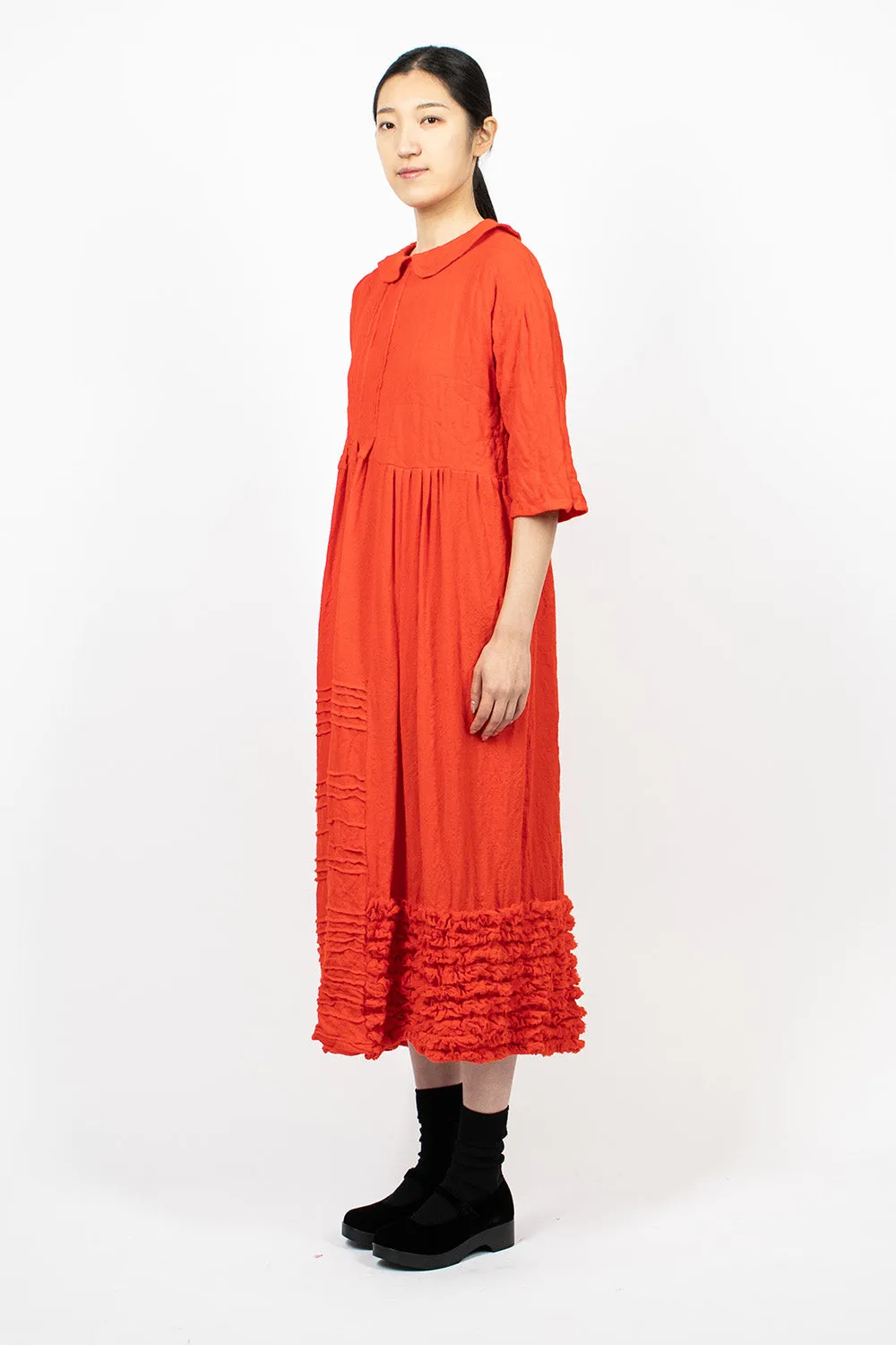 Garment Washed Dress Red