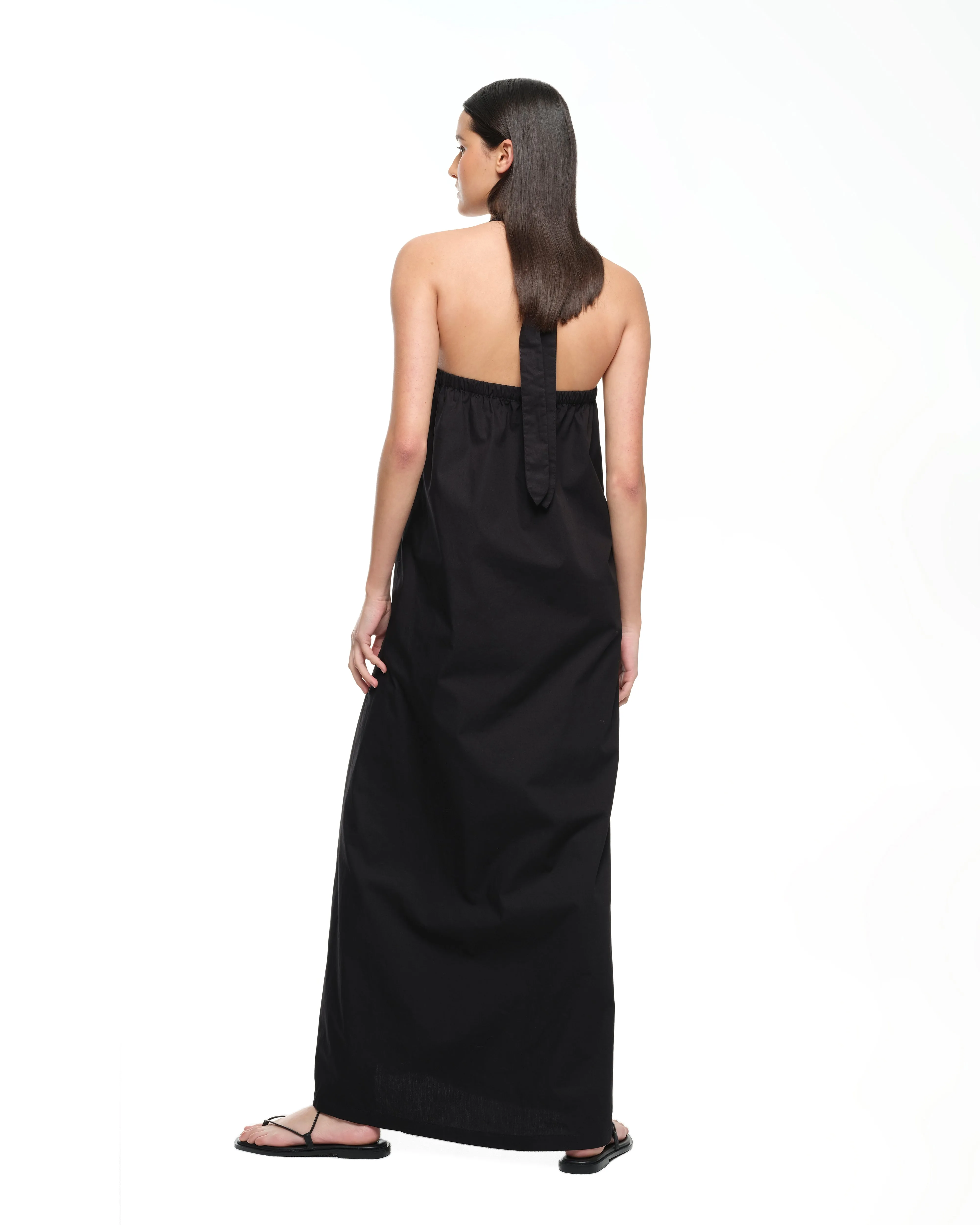 HALTER DRESS - BLACK