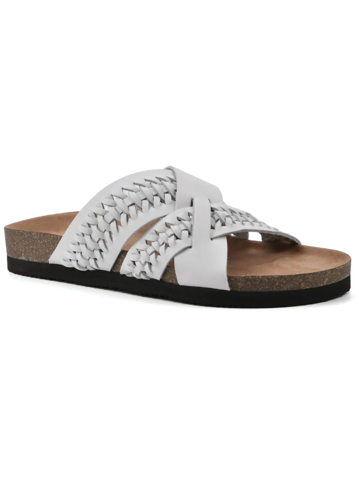 HARDING Womens Leather Slip On Slide Sandals