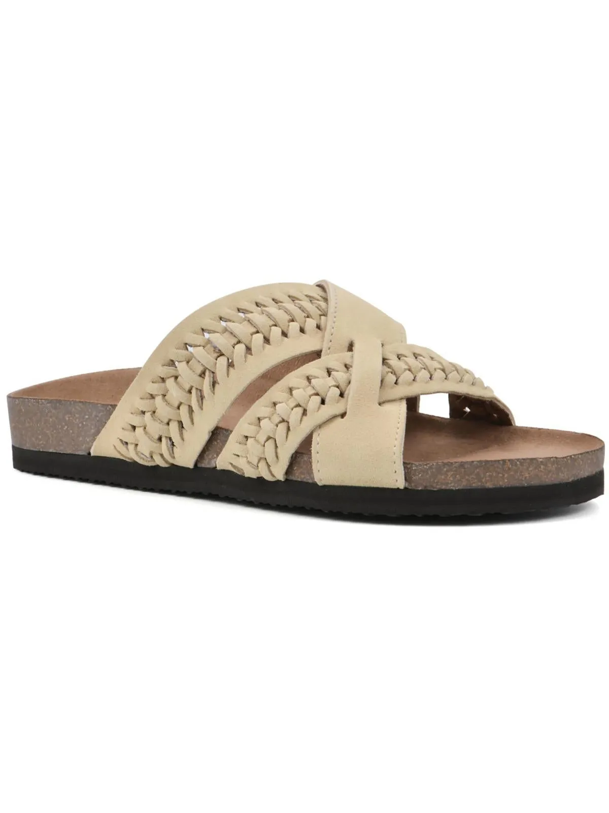 HARDING Womens Leather Slip On Slide Sandals