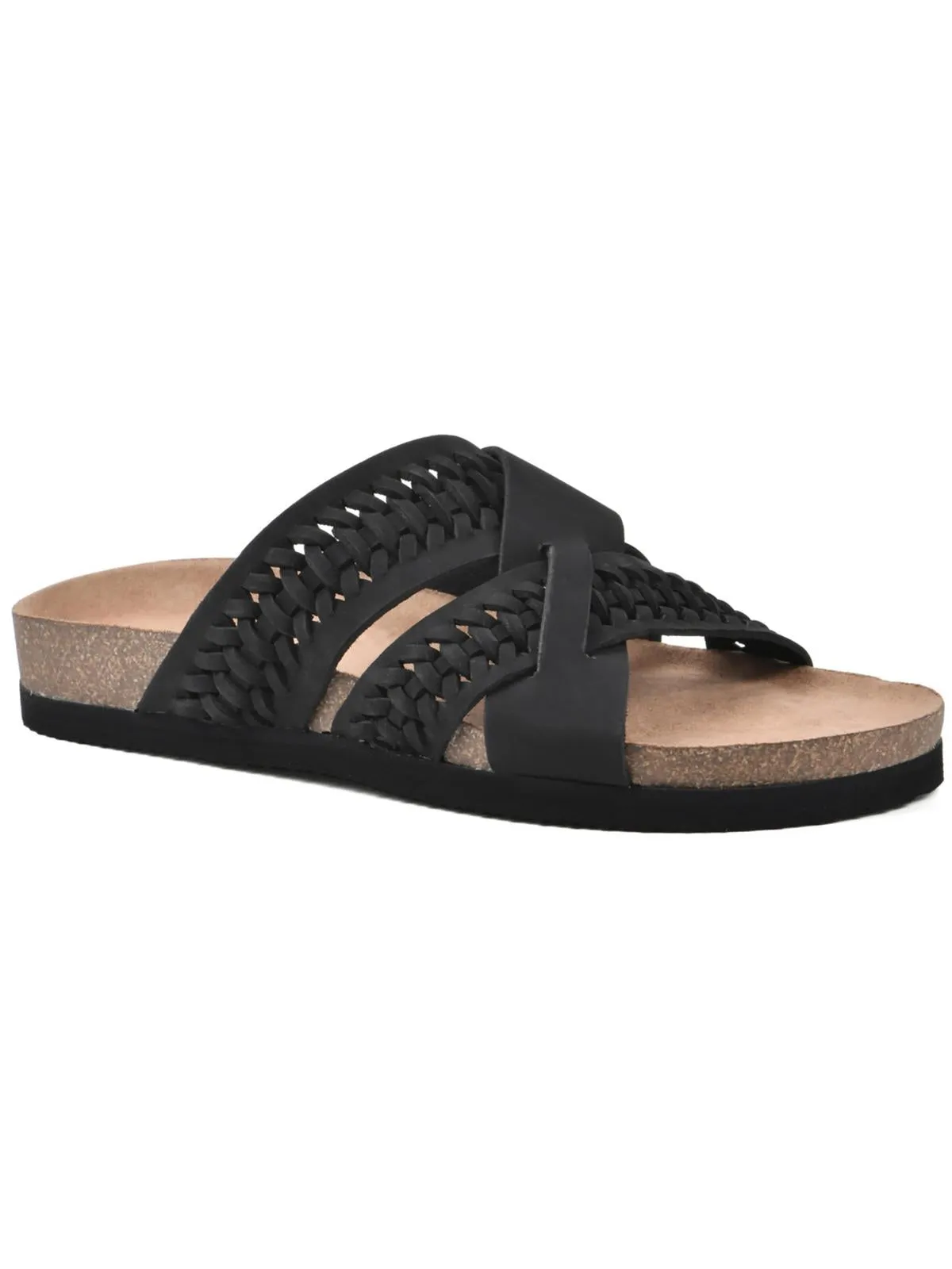 HARDING Womens Leather Slip On Slide Sandals