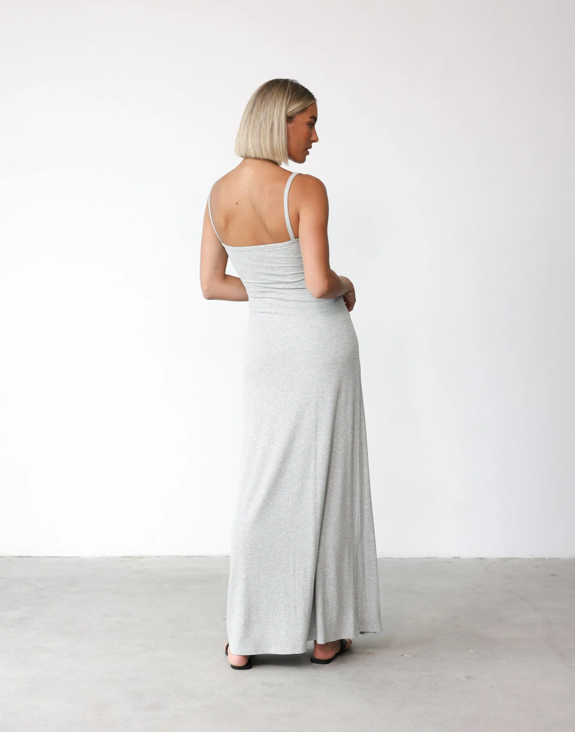 Helia Maxi Dress (Grey Marle)