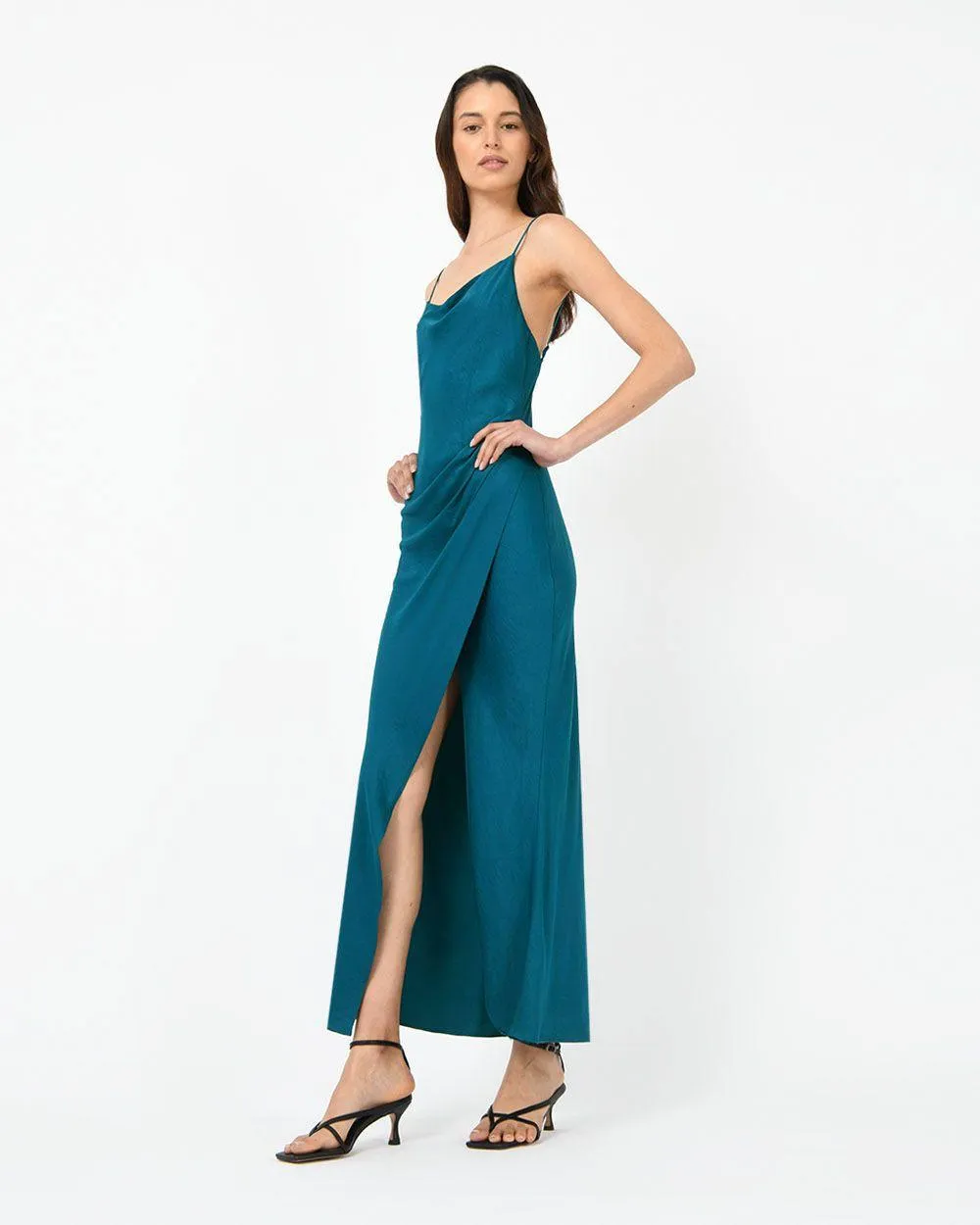 Isabella Low Back Dress - Teal