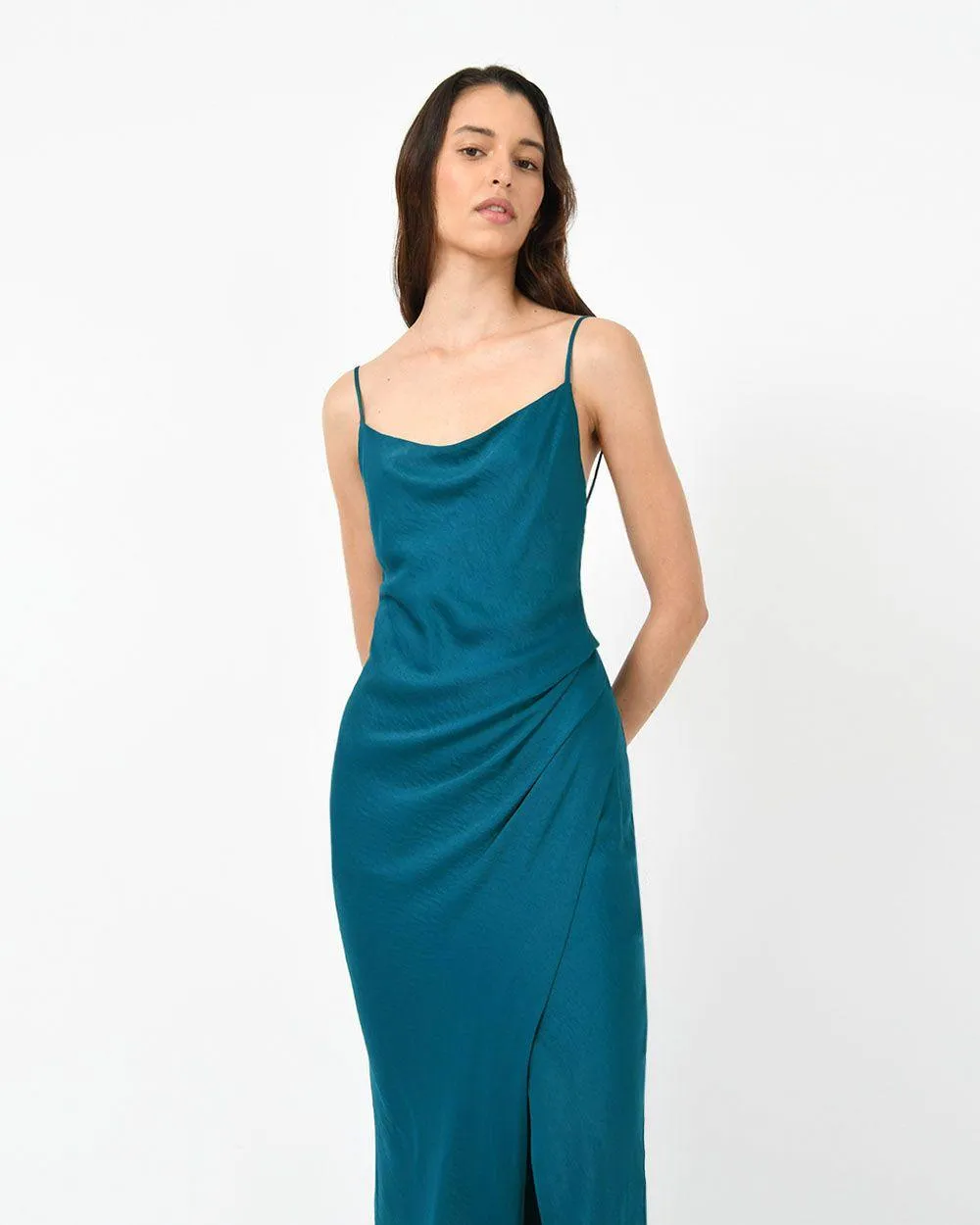 Isabella Low Back Dress - Teal