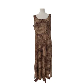 Jessica Howard Brown Sleeveless Maxi Dress | Like New |