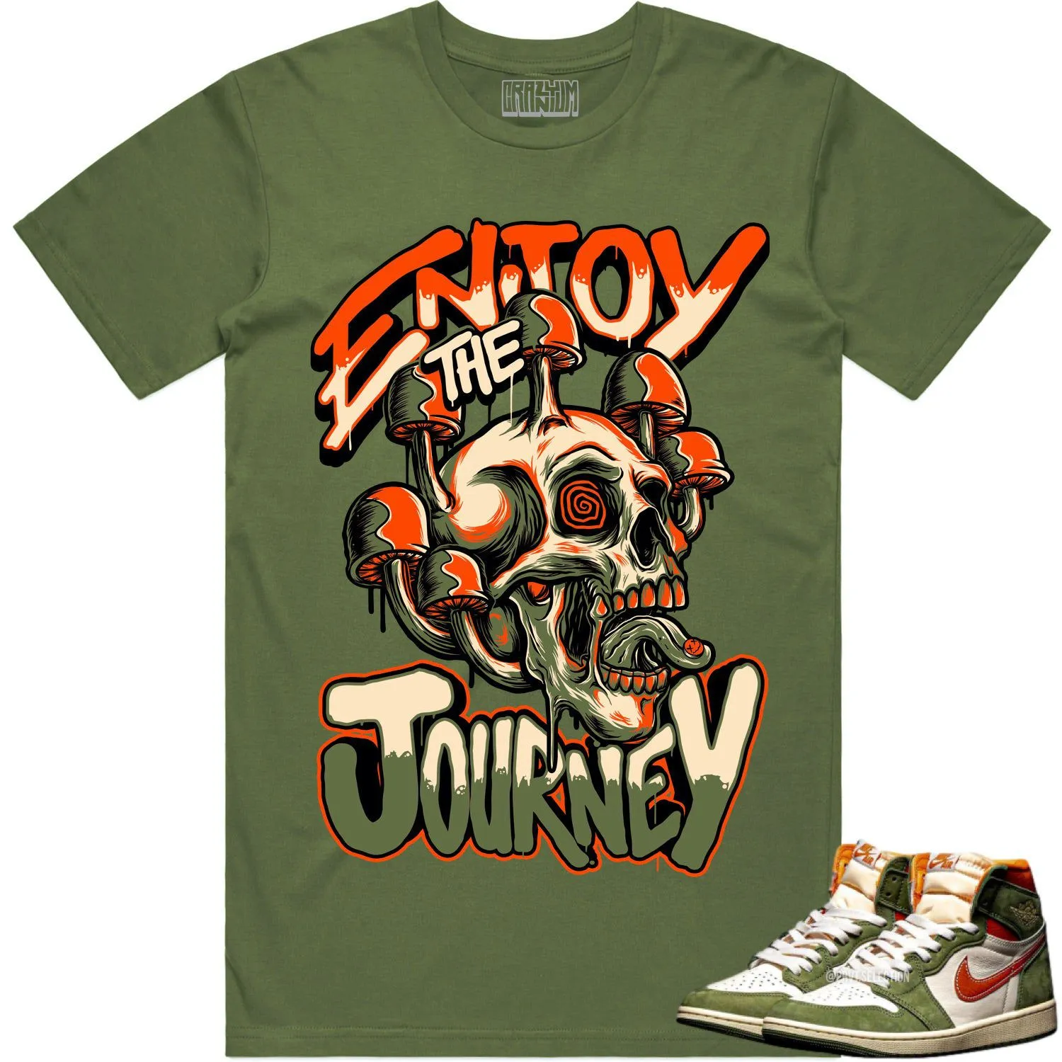 Jordan Retro 1 Celadon 1s Shirt to Match - CELADON ENJOY THE JOURNEY