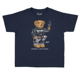 Kids Midnight Navy 3 Shirt - Cheers Bear - Navy