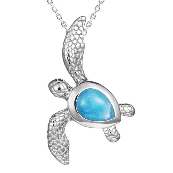 Larimar Waikiki Honu Pendant