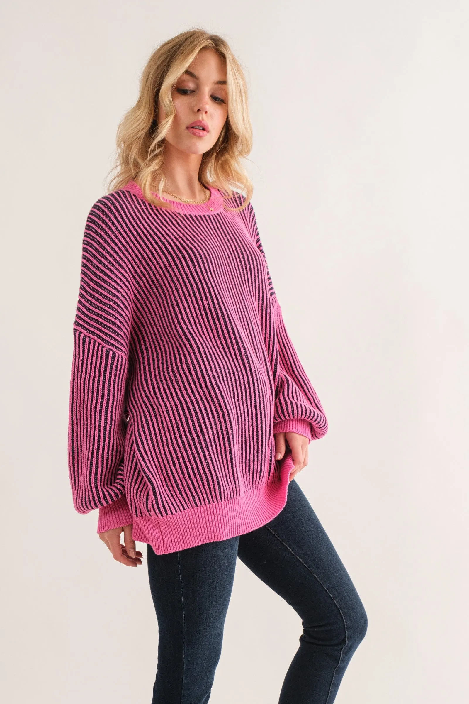 Life is Your Creation Ribbed Sweater