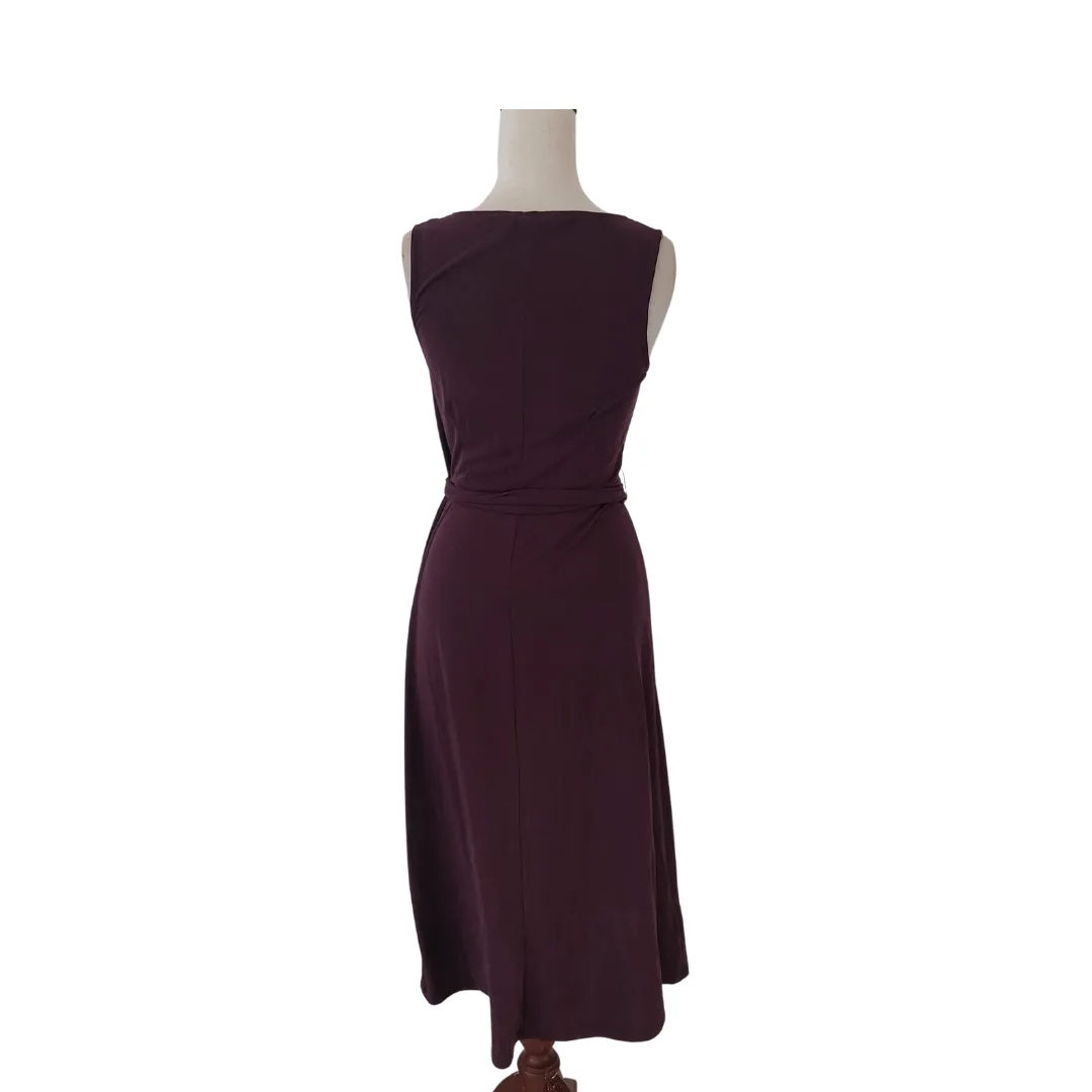 Mango Purple Sleeveless Midi Dress | Gently Used |