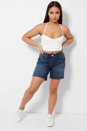 Medium Blue Denim Boy Style Shorts