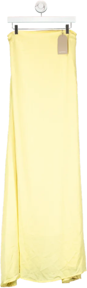 Meshki Yellow Luisa Strapless Maxi Dress UK XS