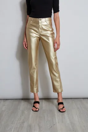 Metallic Vegan Leather Pant