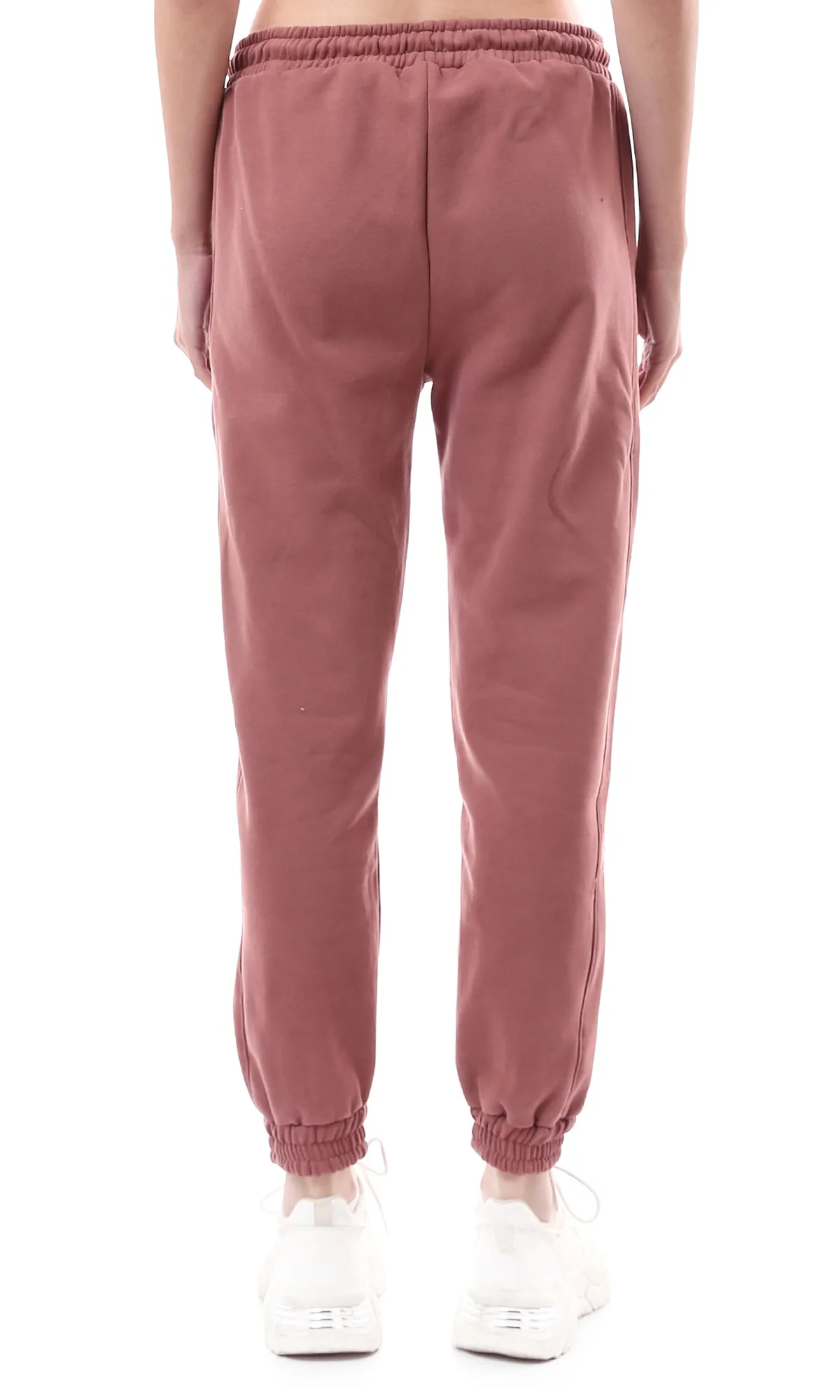 O176753 Dark Nude Pink Coziness Slip On Cotton Jogger Pants