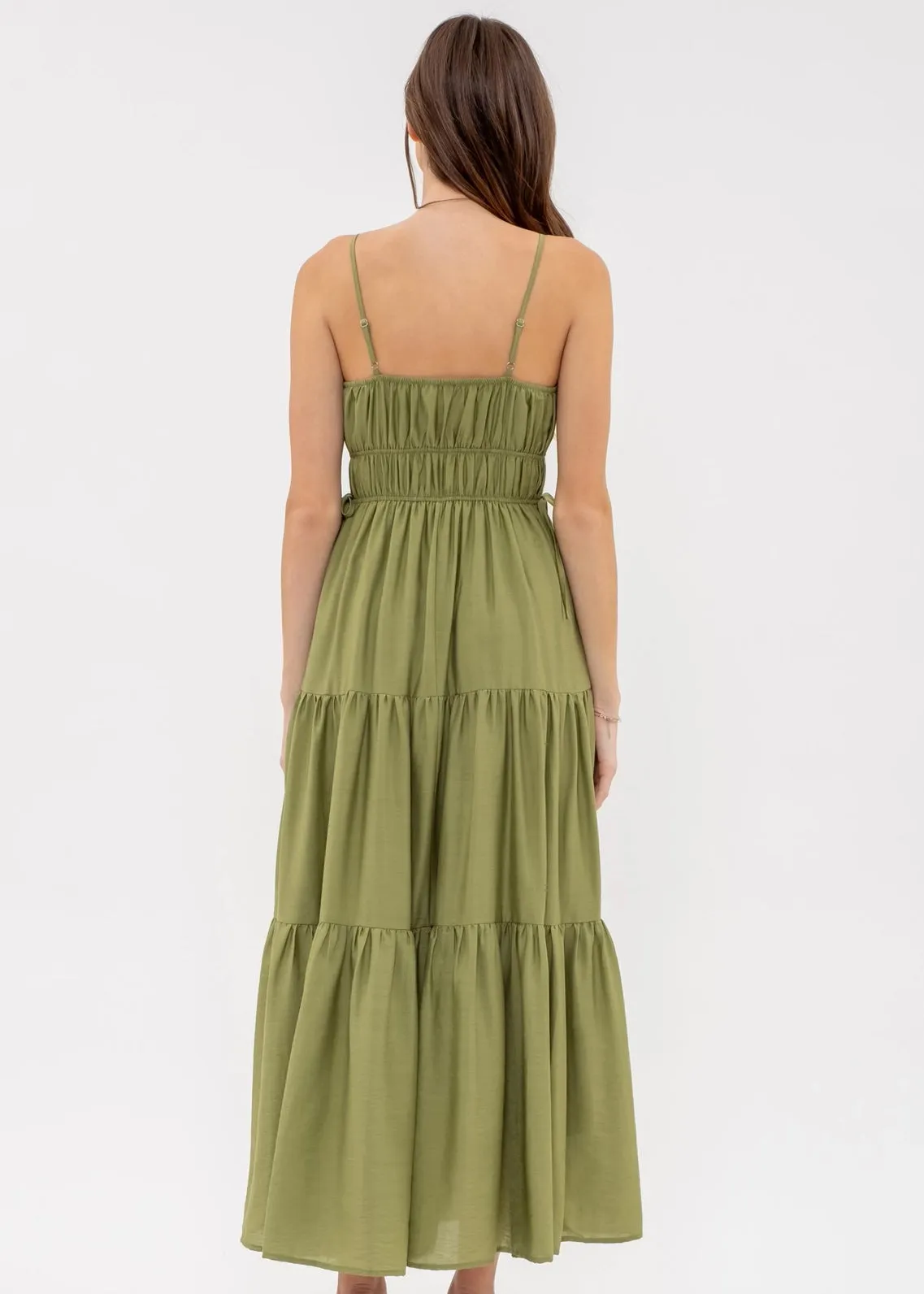 Ophelia Olive Midi Dress