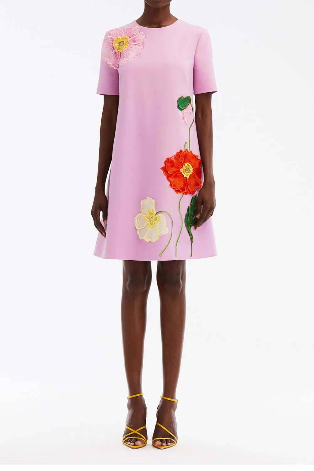 Painted Poppies Shift Dress - Lupine