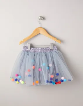 Pom Pom Tutu - Grey - Little Sister