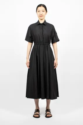 Poplin Shirt Dress Black